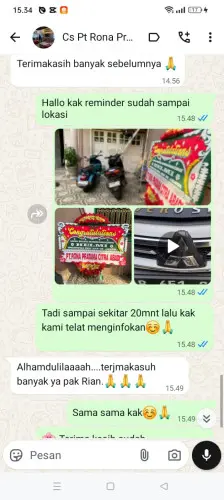 Testimonial Papan Bunga sofifi